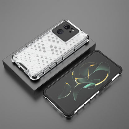 For Xiaomi 13T Pro Shockproof Honeycomb Phone Case(White) - Xiaomi Cases by buy2fix | Online Shopping UK | buy2fix