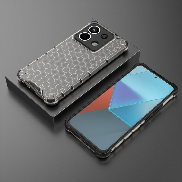 For Xiaomi Poco X6 Shockproof Honeycomb Phone Case(Black) - Xiaomi Cases by buy2fix | Online Shopping UK | buy2fix