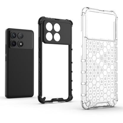 For Xiaomi Poco X6 Pro Shockproof Honeycomb Phone Case(Black) - Xiaomi Cases by buy2fix | Online Shopping UK | buy2fix