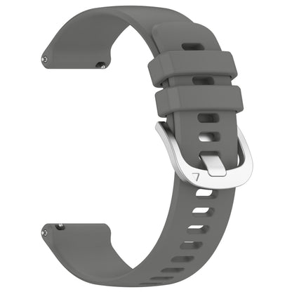 For Garmin Forerunner 645 / 645 Music Liquid Glossy Silver Buckle Silicone Watch Band(Gray) - Watch Bands by buy2fix | Online Shopping UK | buy2fix