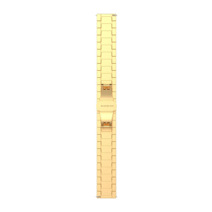 For Garmin Vivomove 3S One Bead Butterfly Buckle Stainless Steel Metal Watch Band(Gold) - Watch Bands by buy2fix | Online Shopping UK | buy2fix