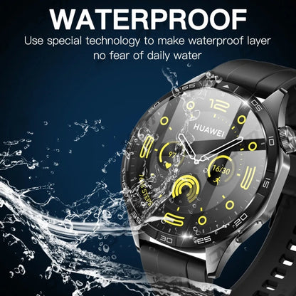 For Huawei Watch GT4 46mm PC + Tempered Film Integrated Watch Protective Case(Black) - Watch Cases by buy2fix | Online Shopping UK | buy2fix