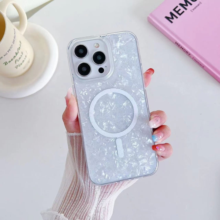 For iPhone 12 / 12 Pro Shell Texture MagSafe TPU Phone Case(White) - iPhone 12 / 12 Pro Cases by buy2fix | Online Shopping UK | buy2fix