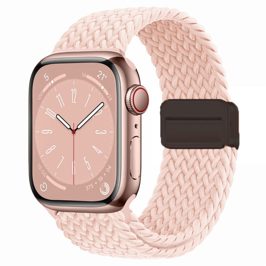 For Apple Watch Ultra 2 49mm Nylon Woven Magnetic Fold Buckle Watch Band(Pink) - Watch Bands by buy2fix | Online Shopping UK | buy2fix