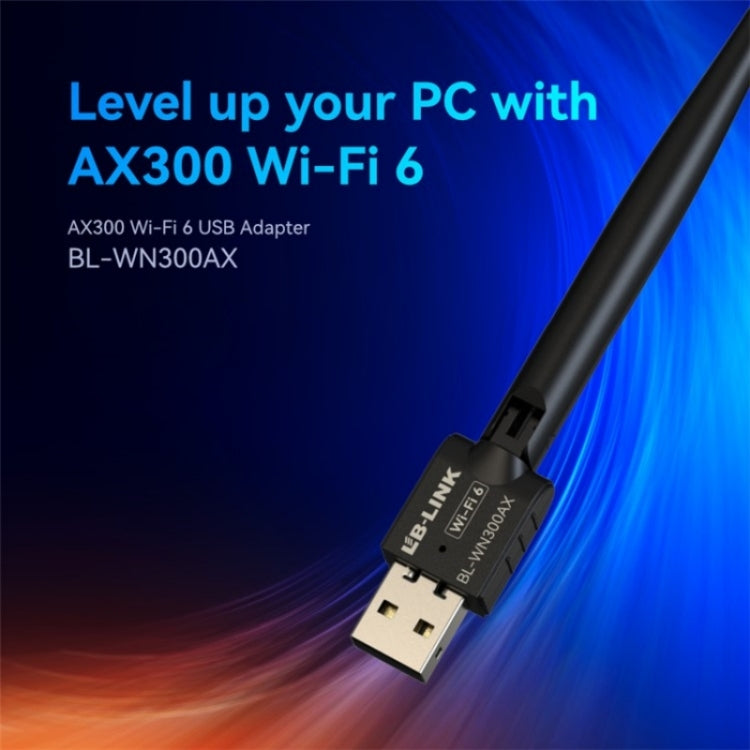 LB-LINK BL-WN300AX External High Gain Antenna WiFi 6 USB Wireless Network Adapter - USB Network Adapter by LB-LINK | Online Shopping UK | buy2fix