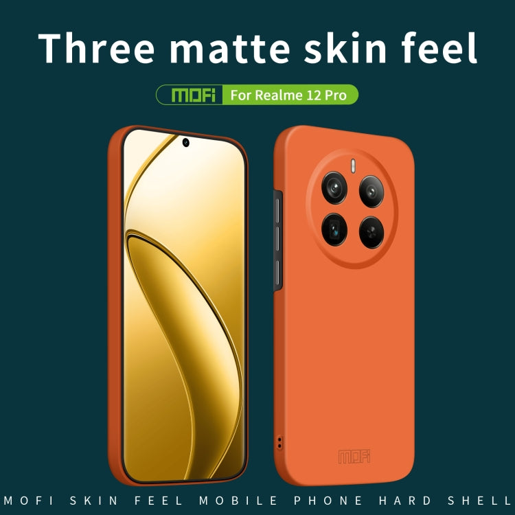 For Realme 12 Pro / 12 Pro+ MOFI Qin Series Skin Feel All-inclusive PC Phone Case(Orange) - Realme Cases by MOFI | Online Shopping UK | buy2fix