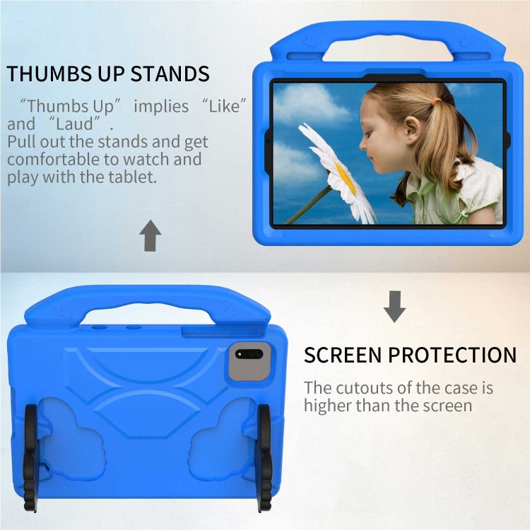 For Samsung Galaxy TAB S9 11 X710 2023 Thumb Bracket EVA Shockproof Tablet Case(Blue) - Galaxy Tab S9 Cases by buy2fix | Online Shopping UK | buy2fix