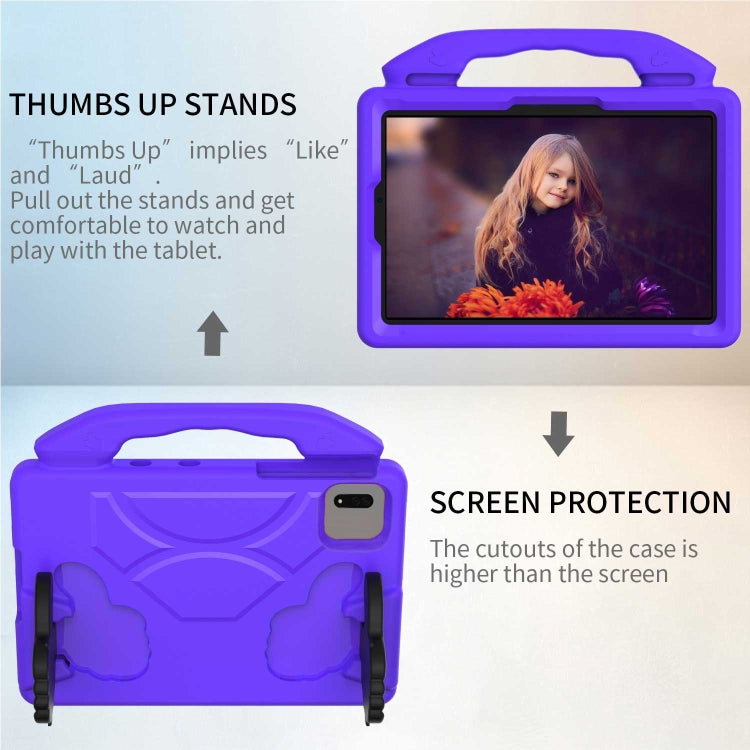 For Samsung Galaxy TAB S9 11 X710 2023 Thumb Bracket EVA Shockproof Tablet Case(Purple) - Galaxy Tab S9 Cases by buy2fix | Online Shopping UK | buy2fix