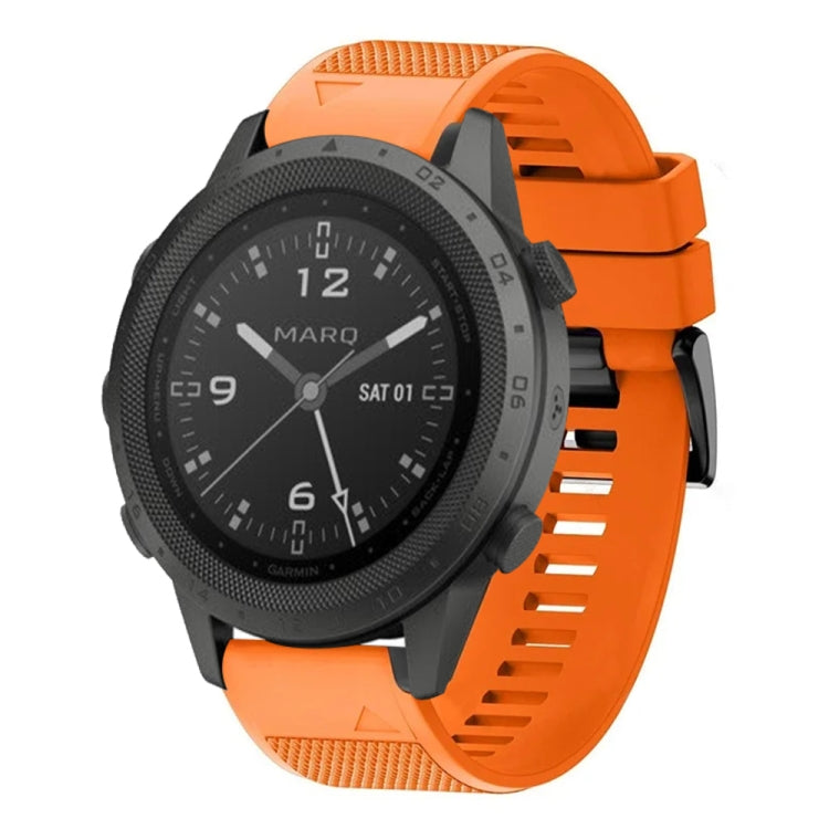 For Garmin MARQ Commander 22mm Quick Release Silicone Watch Band(Orange) - Watch Bands by buy2fix | Online Shopping UK | buy2fix