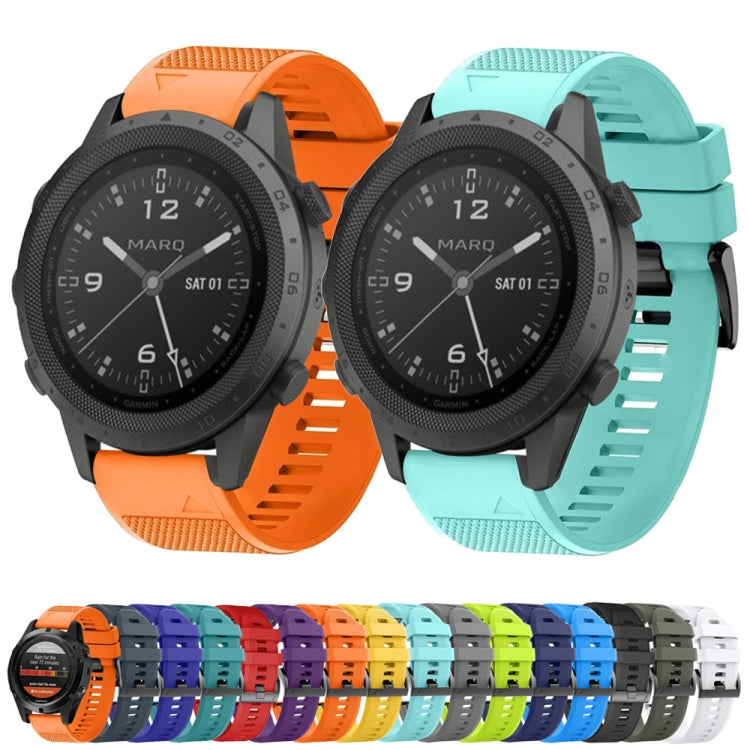 For Garmin Fenix 5 22mm Quick Release Silicone Watch Band(Mint Green) - Watch Bands by buy2fix | Online Shopping UK | buy2fix