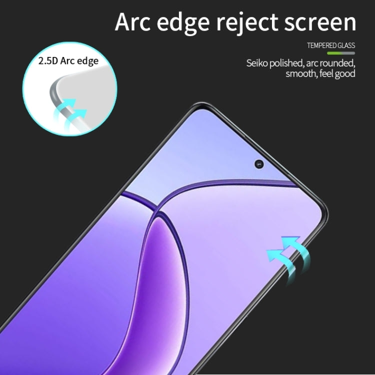 For Realme 12 MOFI 9H 2.5D Full Screen Tempered Glass Film(Black) - Realme Tempered Glass by MOFI | Online Shopping UK | buy2fix