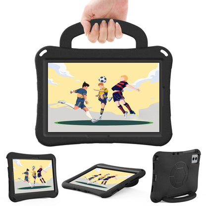 For Samsung Galaxy Tab S9 FE 11 X510 2023 Handle Football Shaped EVA Shockproof Tablet Case(Black) - Galaxy Tab S9 FE by buy2fix | Online Shopping UK | buy2fix