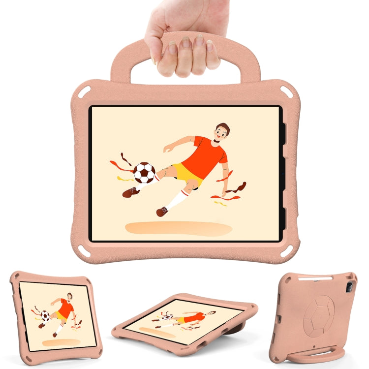 For iPad Air 11 2024 Handle Football Shaped EVA Shockproof Tablet Case(Light Pink) - iPad Air 11 2024 Cases by buy2fix | Online Shopping UK | buy2fix