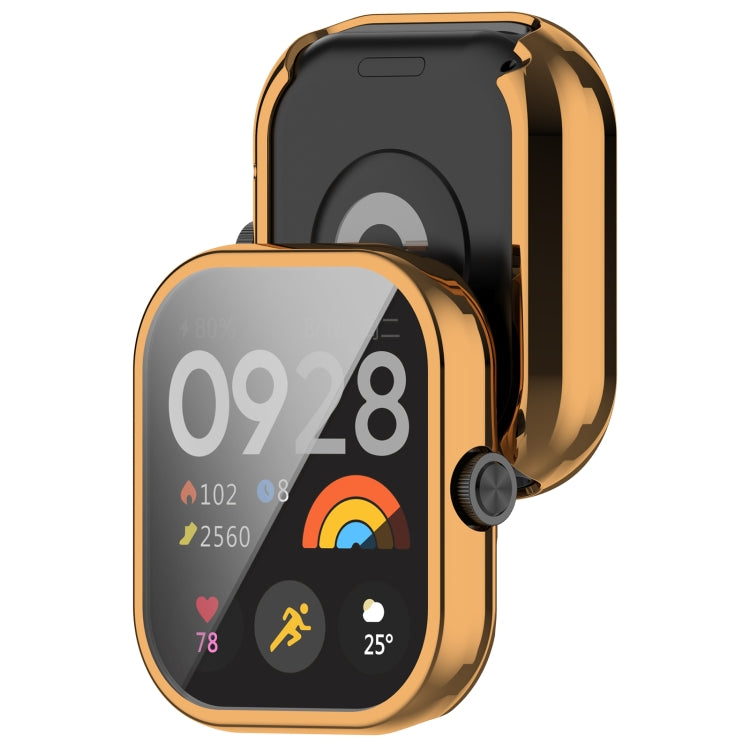 For Redmi Watch 4 Full Package TPU Electroplated Watch Protective Case(Rose Gold) - Watch Cases by buy2fix | Online Shopping UK | buy2fix