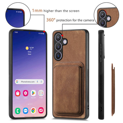 For Samsung Galaxy S24+ 5G Retro Leather Card Bag Magnetic Phone Case(Brown) - Galaxy S24+ 5G Cases by buy2fix | Online Shopping UK | buy2fix