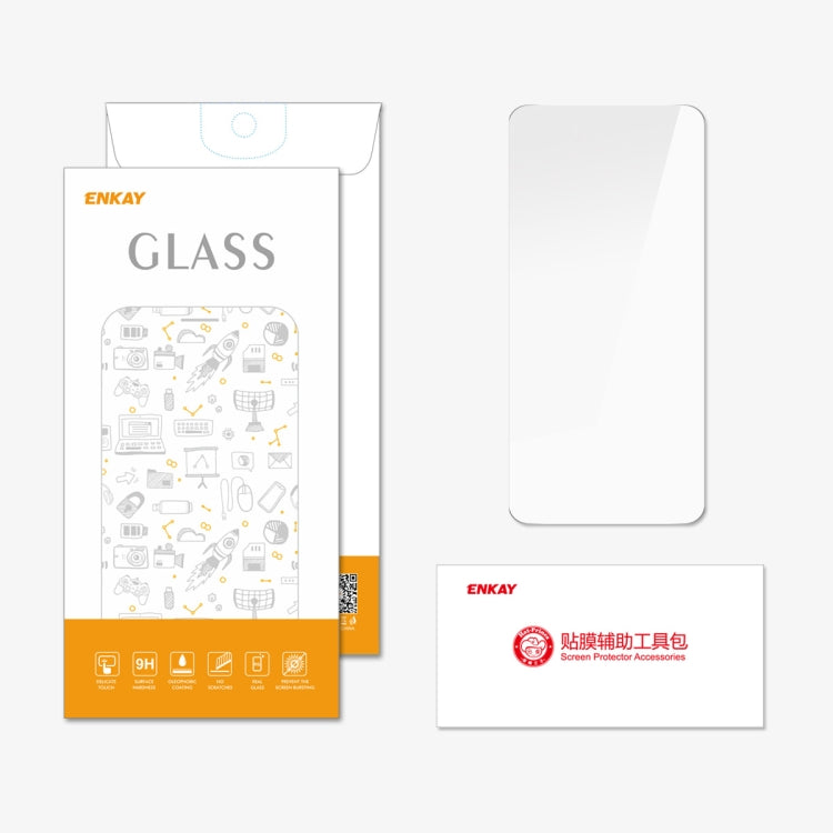 For OPPO A2 ENKAY 9H Big Arc Edge High Aluminum-silicon Tempered Glass Film - OPPO Tempered Glass by ENKAY | Online Shopping UK | buy2fix