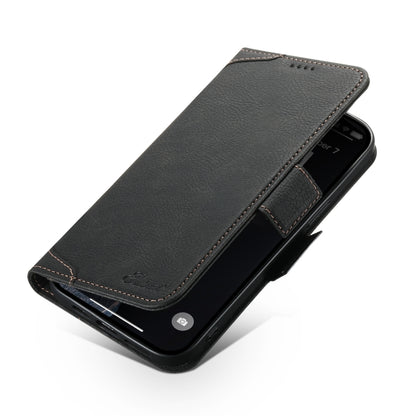 For iPhone 15 Pro SUTENI J07 Multifunctional Horizontal Flip Magsafe Leather Phone Case(Black) - iPhone 15 Pro Cases by Suteni | Online Shopping UK | buy2fix