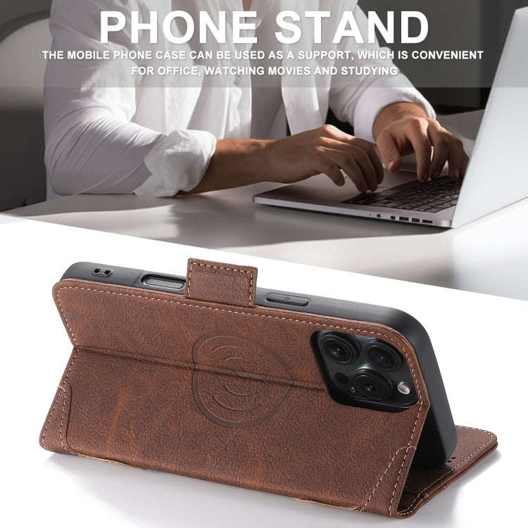 For iPhone 16 Pro Max SUTENI J07 Multifunctional Horizontal Flip Magsafe Leather Phone Case(Brown) - iPhone 16 Pro Max Cases by Suteni | Online Shopping UK | buy2fix