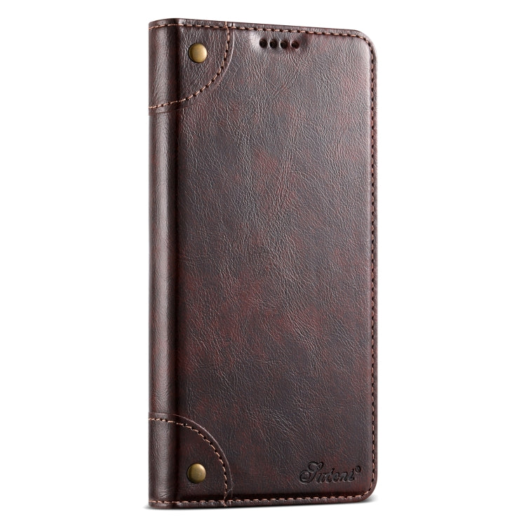 For Samsug Galaxy S24 Ultra 5G Suteni Baroque Calf Texture Buckle Wallet Leather Phone Case(Brown) - Galaxy S24 Ultra 5G Cases by Suteni | Online Shopping UK | buy2fix