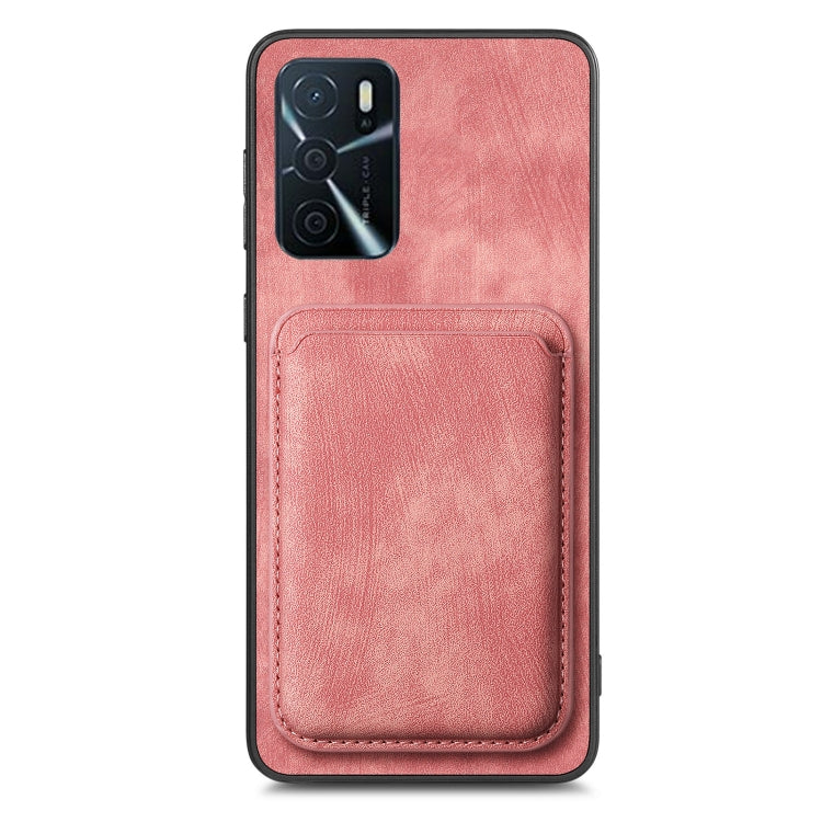 For OPPO K11 5G Retro Leather Card Bag Magnetic Phone Case(Pink) - OPPO Cases by buy2fix | Online Shopping UK | buy2fix