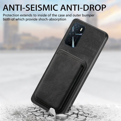 For OPPO A79 5G Retro Leather Card Bag Magnetic Phone Case(Black) - OPPO Cases by buy2fix | Online Shopping UK | buy2fix