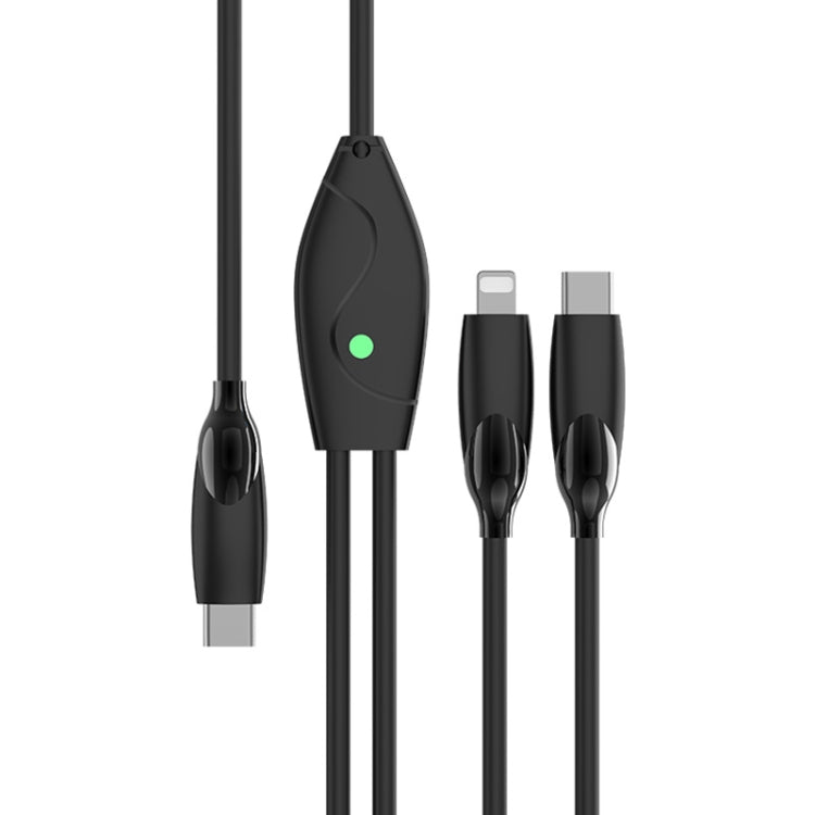 ENKAY PD100W 2-in-1 Type-C to Type-C / 8 Pin Fast Charging Cable with E-Marker, Cable Length:1.2m - Multifunction Cable by ENKAY | Online Shopping UK | buy2fix