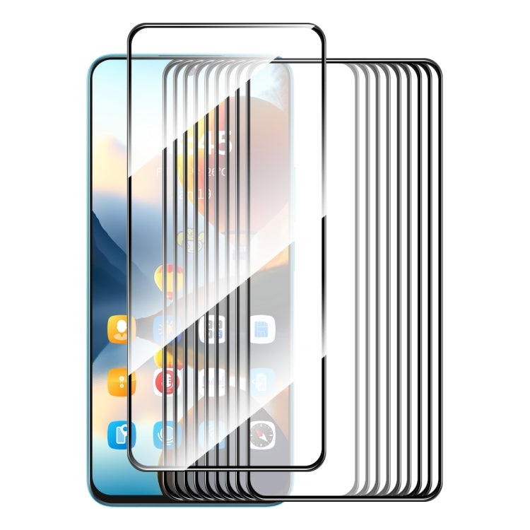 For Tecno Spark 20 10pcs ENKAY Full Glue High Aluminum-silicon Tempered Glass Film - Tecno Tempered Glass by ENKAY | Online Shopping UK | buy2fix