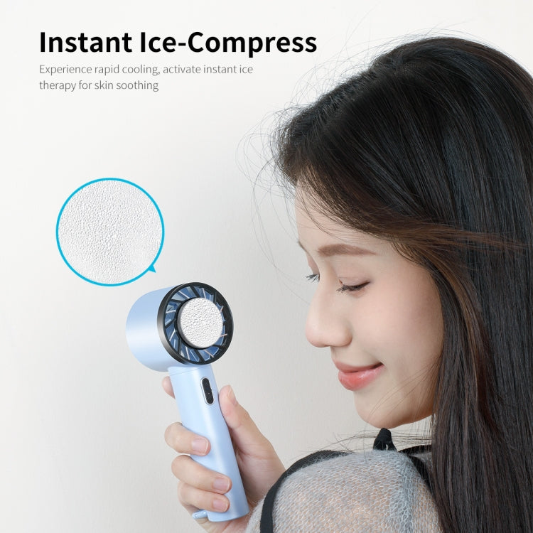ENKAY Hat-Prince Handheld Mini Portable Cold Compress Cooling Fan(Blue) - Electric Fans by ENKAY | Online Shopping UK | buy2fix