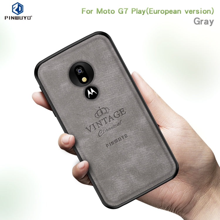 PINWUYO Shockproof Waterproof Full Coverage PC + TPU + Skin Protective Case for Motorola Moto G7 Play (Eurasian Version)(Brown) - Motorola Cases by PINWUYO | Online Shopping UK | buy2fix