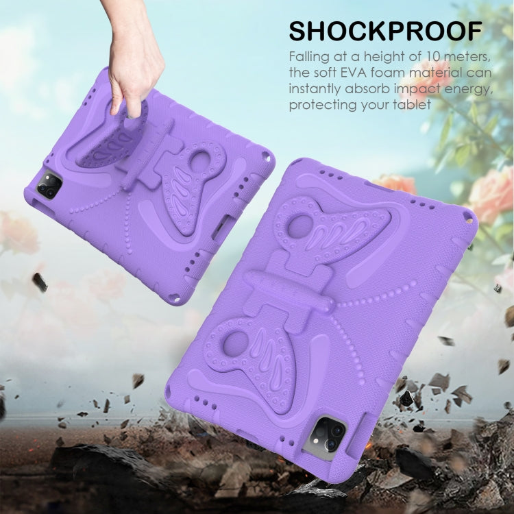 For iPad Air 11 2024 Butterfly Bracket EVA Shockproof Tablet Case(Light Purple) - iPad Air 11 2024 Cases by buy2fix | Online Shopping UK | buy2fix