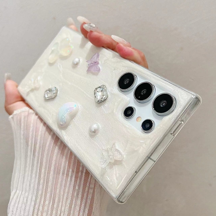 For Samsung Galaxy S25 Ultra 5G Cream Gum Decoden TPU Phone Case(Pearl) - Galaxy S25 Ultra 5G Cases by buy2fix | Online Shopping UK | buy2fix