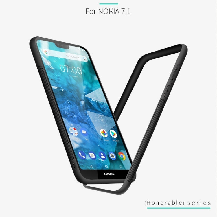 PINWUYO Shockproof Waterproof Full Coverage PC + TPU + Skin Protective Case for Nokia 7.1 (2018)(Gray) - Nokia Cases by buy2fix | Online Shopping UK | buy2fix