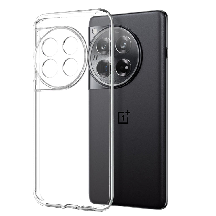 For OnePlus 12 5G NORTHJO Transparent TPU Phone Case with Tempered Glass Film(Transparent) - OnePlus Cases by NORTHJO | Online Shopping UK | buy2fix