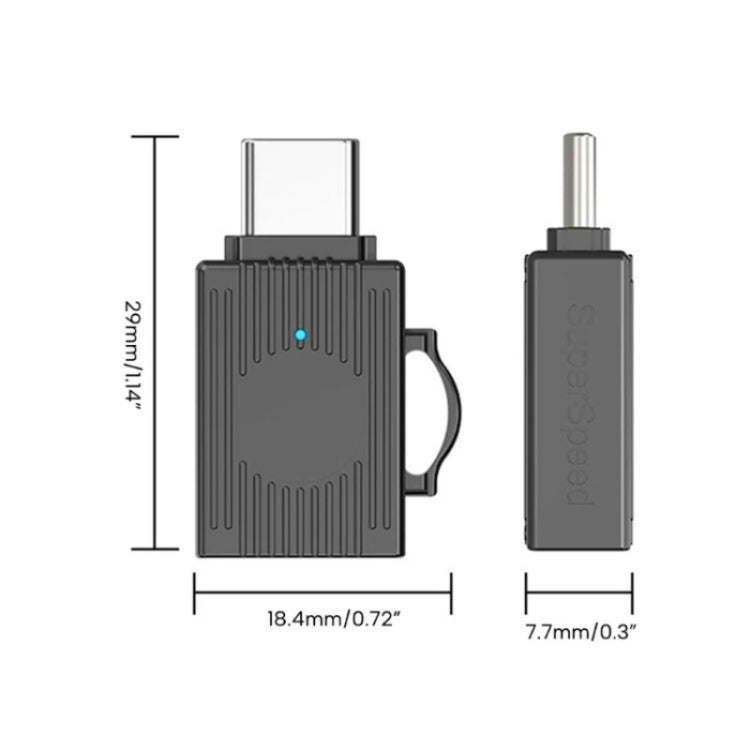 JS-103 USB to Type-C 3.0 Converter High Speed U Disk OTG Adapter(Silver) -  by buy2fix | Online Shopping UK | buy2fix