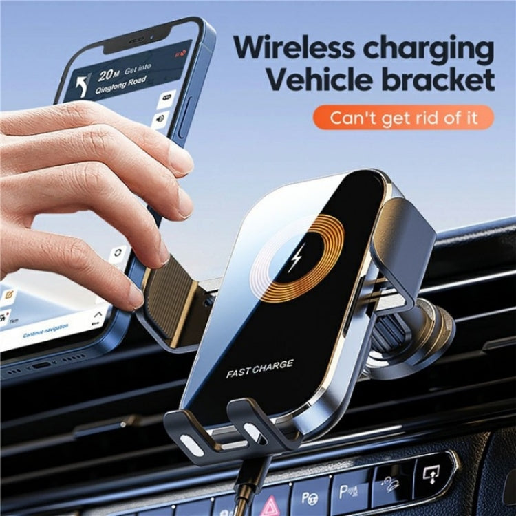 X12 Car Air Vent Touch Sensing Wireless Phone Charger Holder(Black) - Wireless Charging Pads by buy2fix | Online Shopping UK | buy2fix