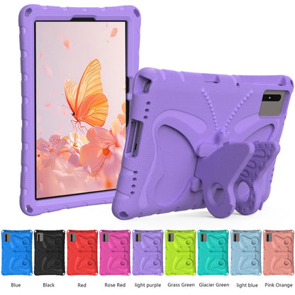 For Samsung Galaxy Tab S9 FE X510 Butterfly Bracket EVA Shockproof Tablet Case(Light Purple) - Galaxy Tab S9 FE by buy2fix | Online Shopping UK | buy2fix