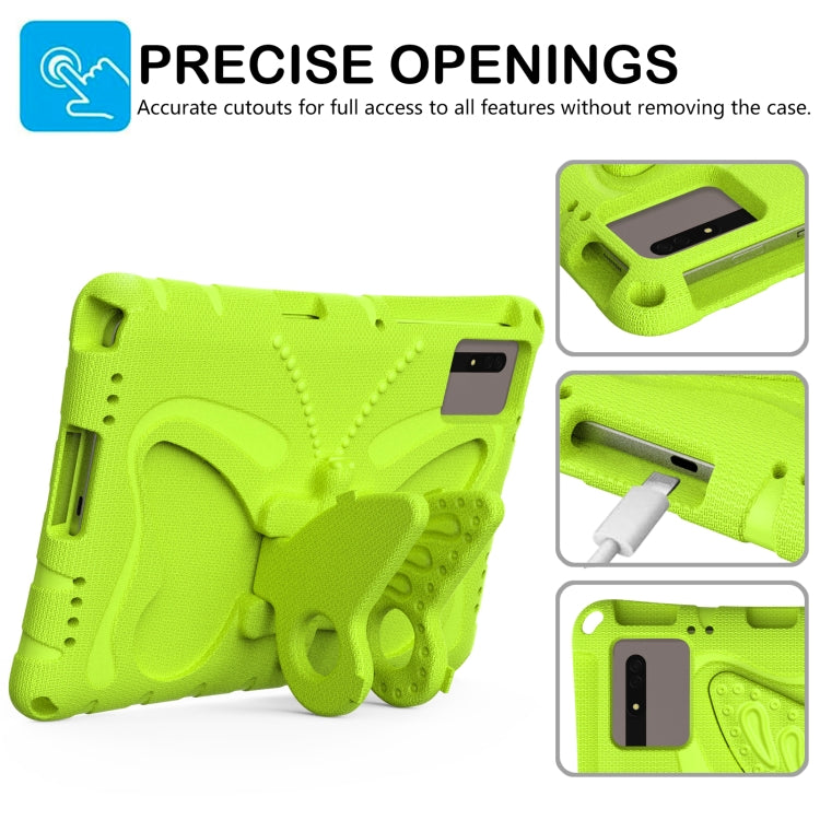 For Samsung Galaxy Tab S9 11 X710 Butterfly Bracket EVA Shockproof Tablet Case(Grass Green) - Other Galaxy Tab PC by buy2fix | Online Shopping UK | buy2fix