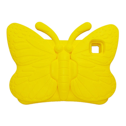 For iPad Air 11 2024 Butterfly Bracket Kids EVA Shockproof Tablet Case(Yellow) - iPad Air 11 2024 Cases by buy2fix | Online Shopping UK | buy2fix