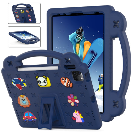 For  iPad Pro 11 2024 Handle Kickstand Children EVA Shockproof Tablet Case(Navy Blue) - iPad Pro 11 2024 Cases by buy2fix | Online Shopping UK | buy2fix