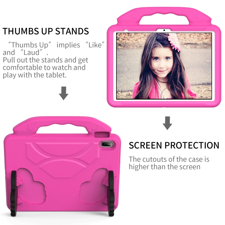 For iPad Air 11 2024 Children EVA Shockproof Tablet Case with Thumb Bracket(RoseRed) - iPad Air 11 2024 Cases by buy2fix | Online Shopping UK | buy2fix