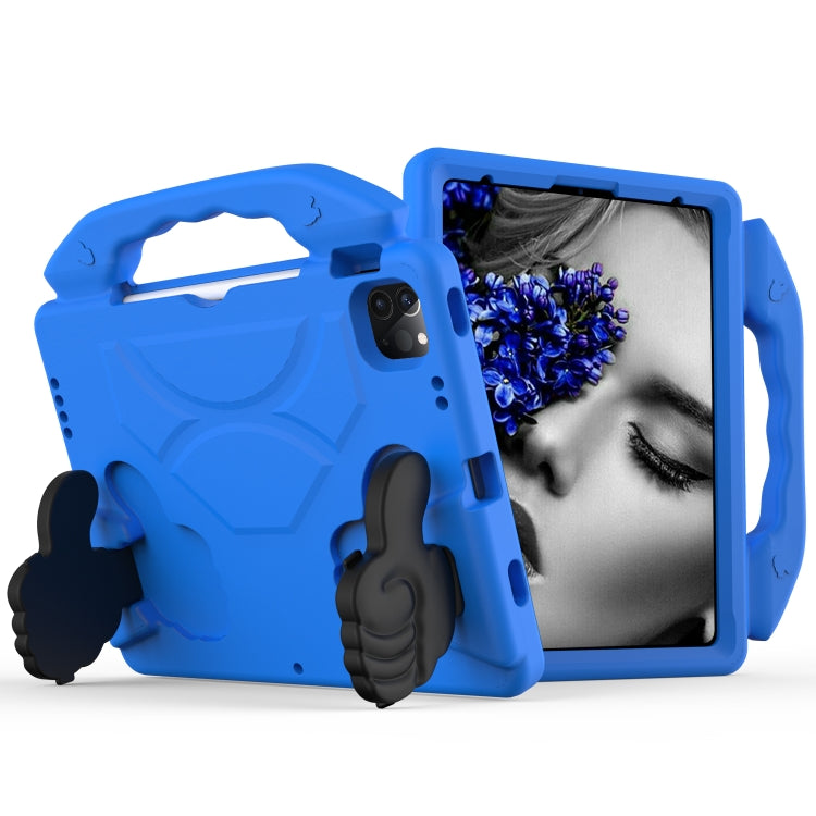 For iPad Pro 11 2024 Children EVA Shockproof Tablet Case with Thumb Bracket(Blue) - iPad Pro 11 2024 Cases by buy2fix | Online Shopping UK | buy2fix