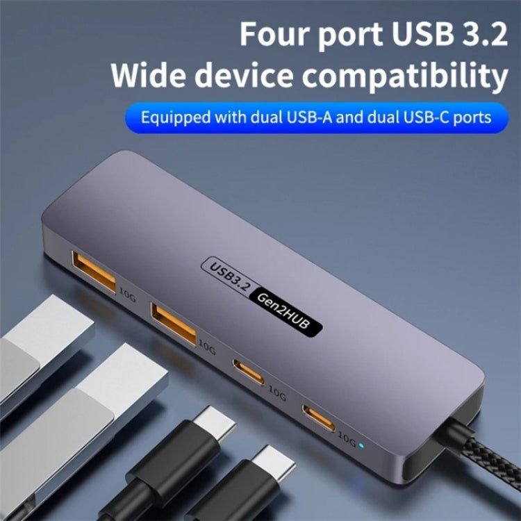 T-508 4-in-1 Type-C Docking Station USB 3.2 Hub Notebook Tablet Smartphone Splitter Converter - USB HUB by buy2fix | Online Shopping UK | buy2fix