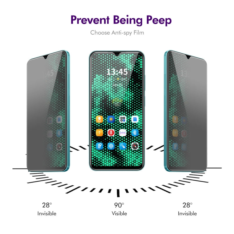 For Tecno Spark Go 2023 ENKAY Hat-Prince 28 Degree Anti-peeping Privacy Tempered Glass Film - Tecno Tempered Glass by ENKAY | Online Shopping UK | buy2fix