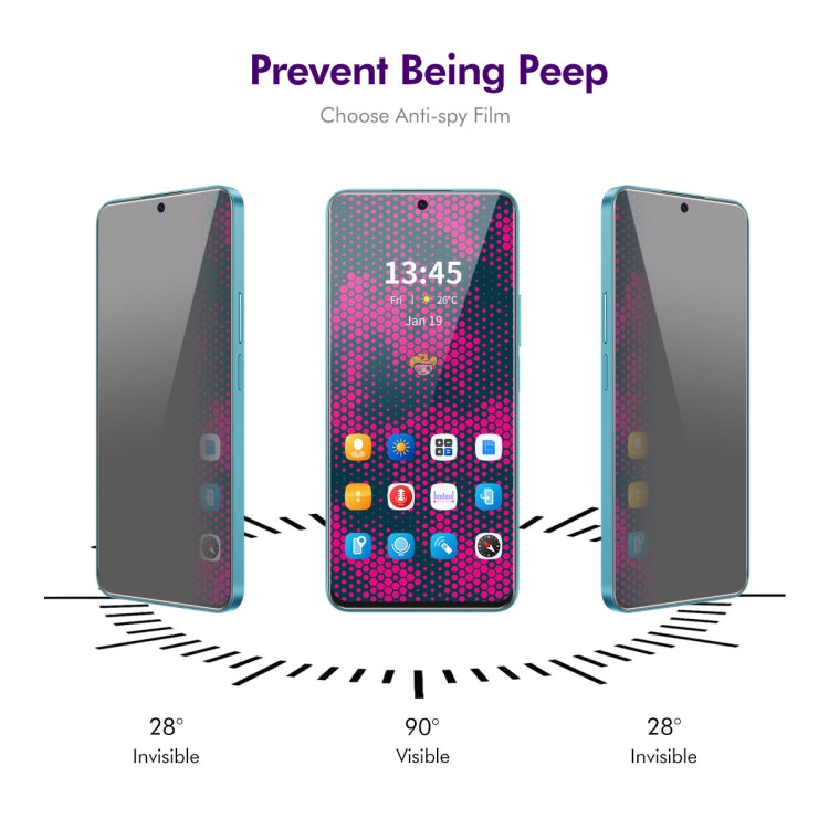 For Tecno Spark 20 2pcs ENKAY Hat-Prince 28 Degree Anti-peeping Privacy Tempered Glass Film - Tecno Tempered Glass by ENKAY | Online Shopping UK | buy2fix