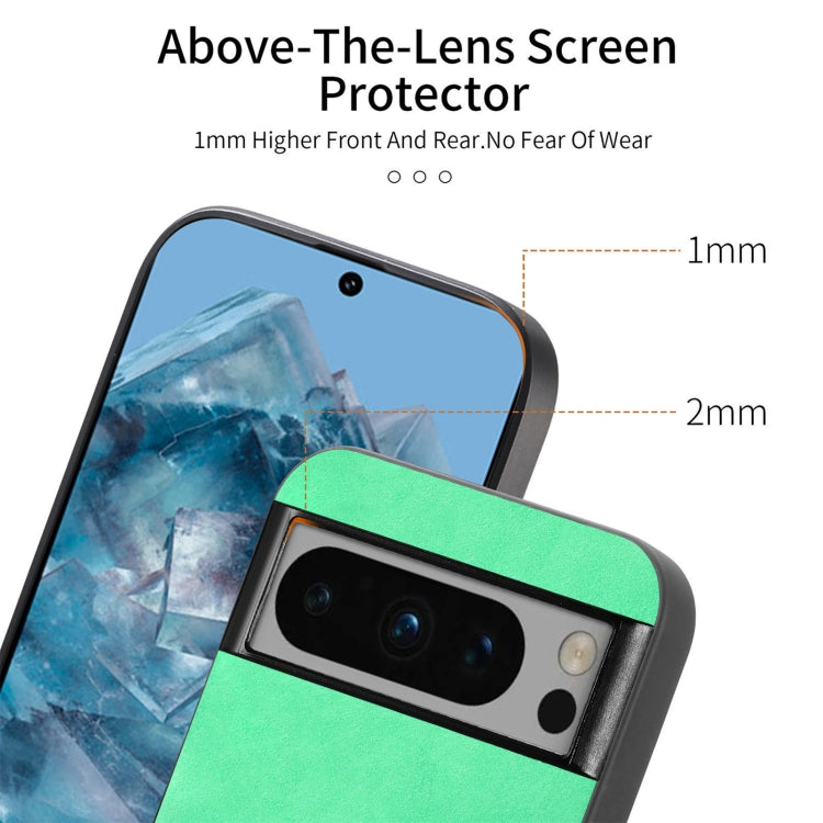 For Google Pixel 9 / 9 Pro Retro Magsafe Magnetic PU Back Cover Phone Case(Green) - Google Cases by buy2fix | Online Shopping UK | buy2fix