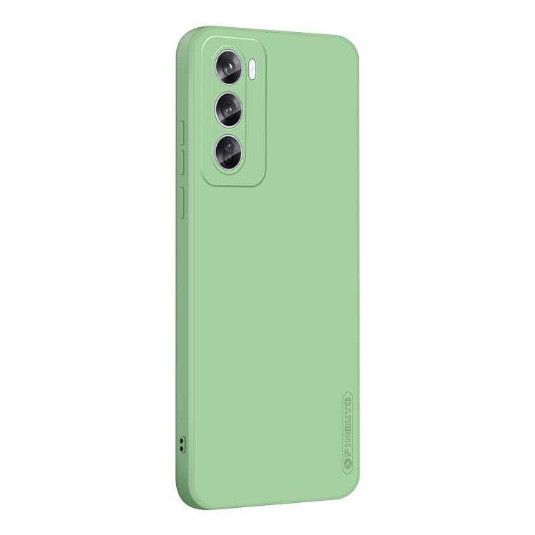 For OPPO Reno12 Global PINWUYO Sense Series Liquid Silicone TPU Phone Case(Green) - Reno12 Cases by PINWUYO | Online Shopping UK | buy2fix