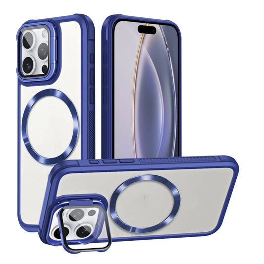 For iPhone 16 Pro CD-grain Magsafe Acrylic Hybrid TPU Phone Case(Blue) - iPhone 16 Pro Cases by buy2fix | Online Shopping UK | buy2fix