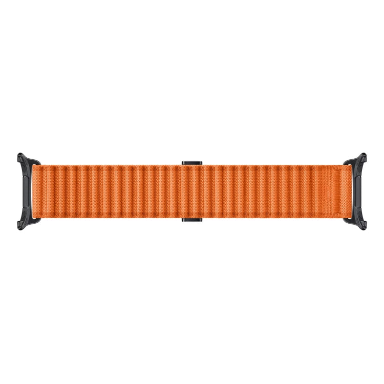 For Apple Watch Ultra 49mm Off Road Magnetic Buckle Braided Nylon Watch Band(Orange) - Watch Bands by buy2fix | Online Shopping UK | buy2fix