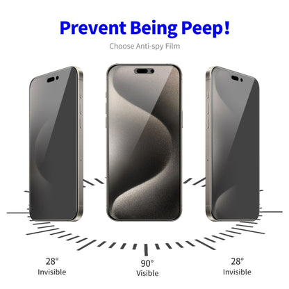 For iPhone 16 Pro 5pcs ENKAY Hat-Prince 28 Degree Anti-peeping Privacy Tempered Glass Film -  by ENKAY | Online Shopping UK | buy2fix