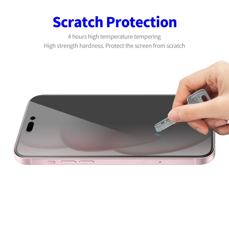 For iPhone 16 5pcs ENKAY Hat-Prince 28 Degree Anti-peeping Privacy Tempered Glass Film - iPhone 16 Tempered Glass by ENKAY | Online Shopping UK | buy2fix